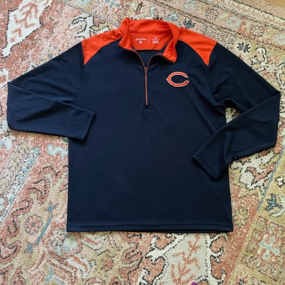 Men's Antigua Chicago Bears NFL Zip Up Shirt - Picture 1 of 8